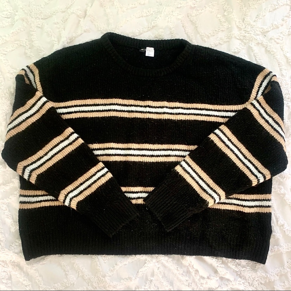 H&M Striped Oversize Sweater